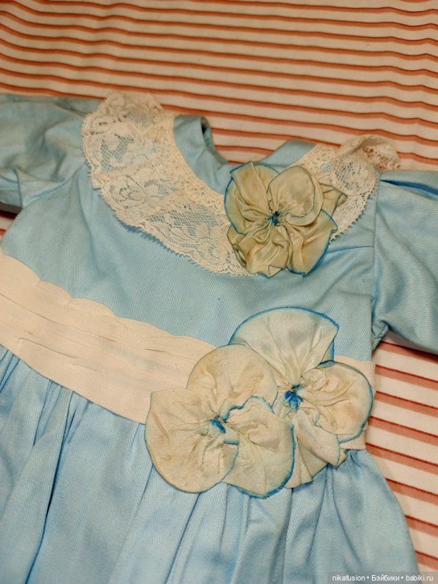 Платье на антикварную или винтажную куклу рост 55 см (фото 7)