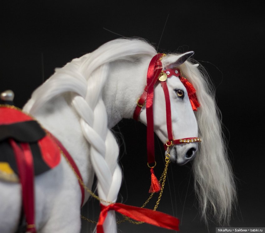 Лошадь для Барби, подвижная в смешанной технике, конь формат 1/6 (фото 5)