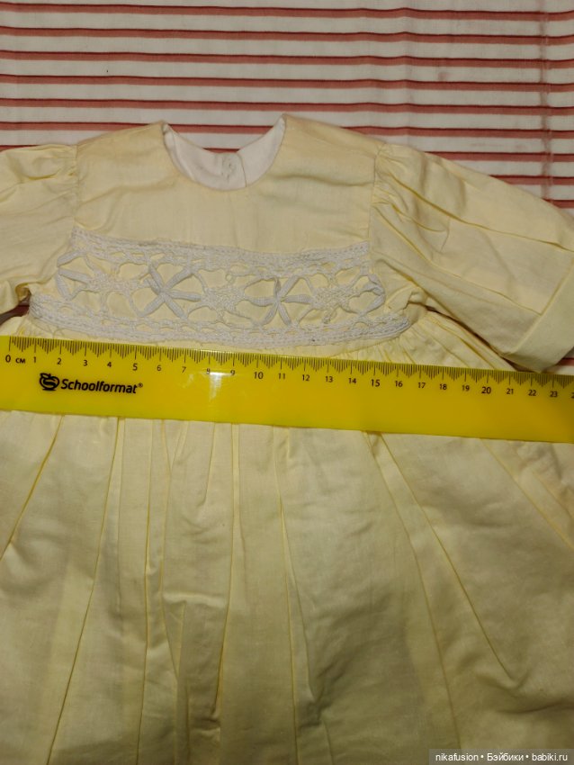 Милое и нежное платье из батиста на старинную куклу рост 50-55 см (фото 5)