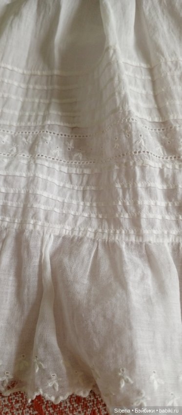 Антикварное платье- рубашечка для антикварной куклы ростом 72-76 см (фото 5)