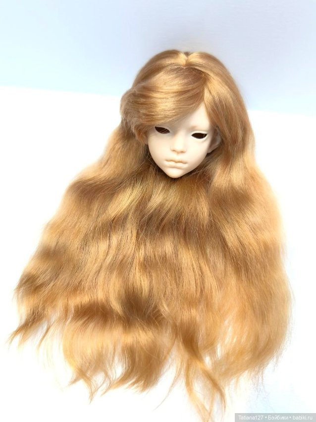 Парик из натуральных локонов козы. ОГ - 12см