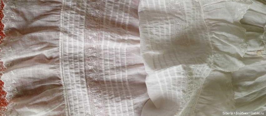 Антикварное платье- рубашечка для антикварной куклы ростом 72-76 см (фото 8)