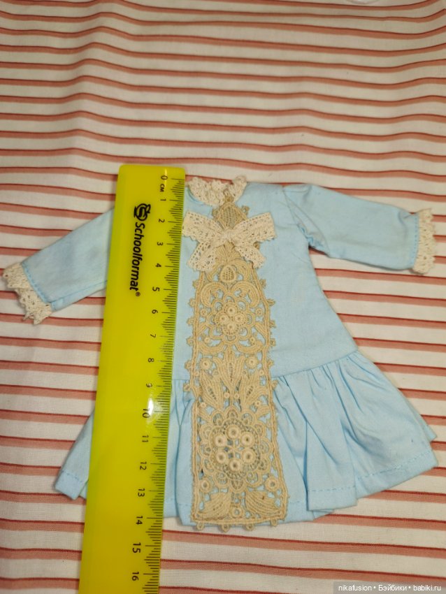 Платье на антикварную или винтажную куклу рост 22-23 см (фото 6)