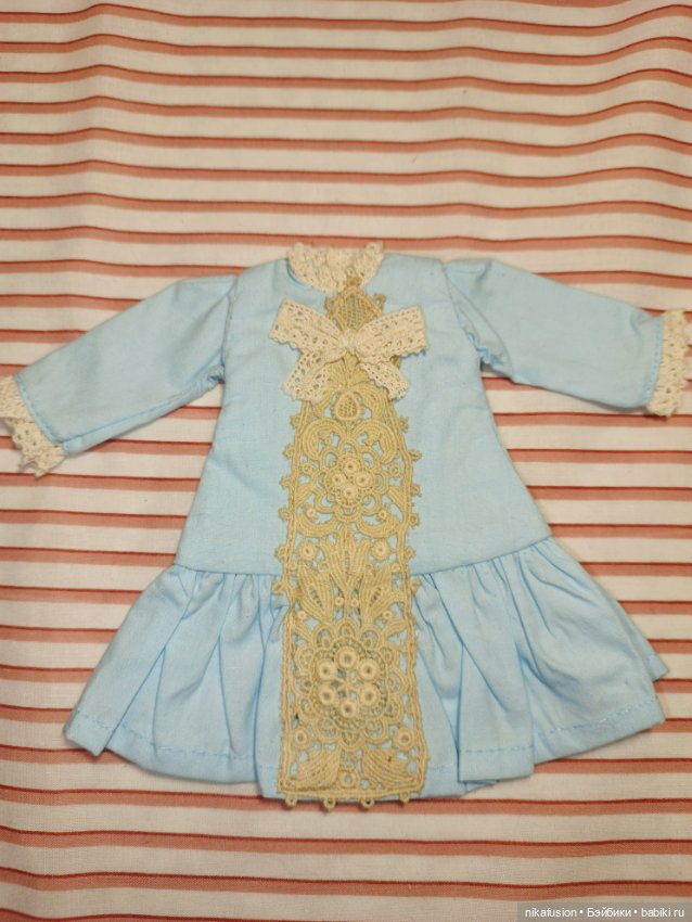 Платье на антикварную или винтажную куклу рост 22-23 см (фото 4)