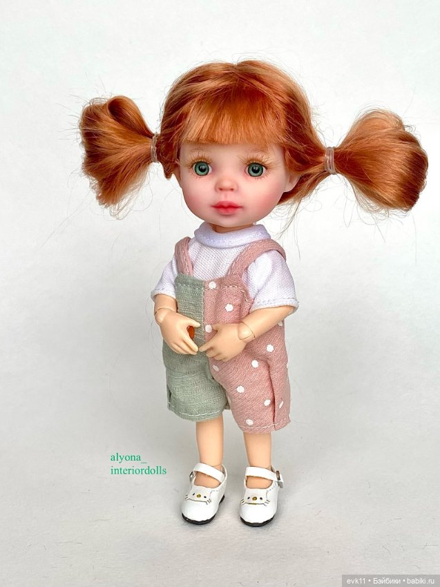 Шарнирная мини-кукла, 15-16 см. ООАК (фото 3)