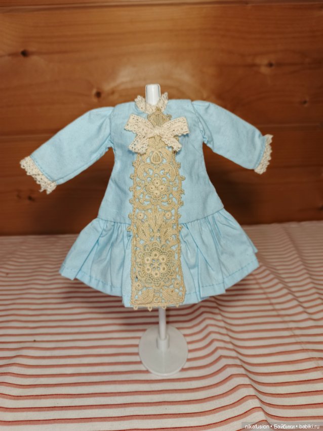 Платье на антикварную или винтажную куклу рост 22-23 см (фото 2)