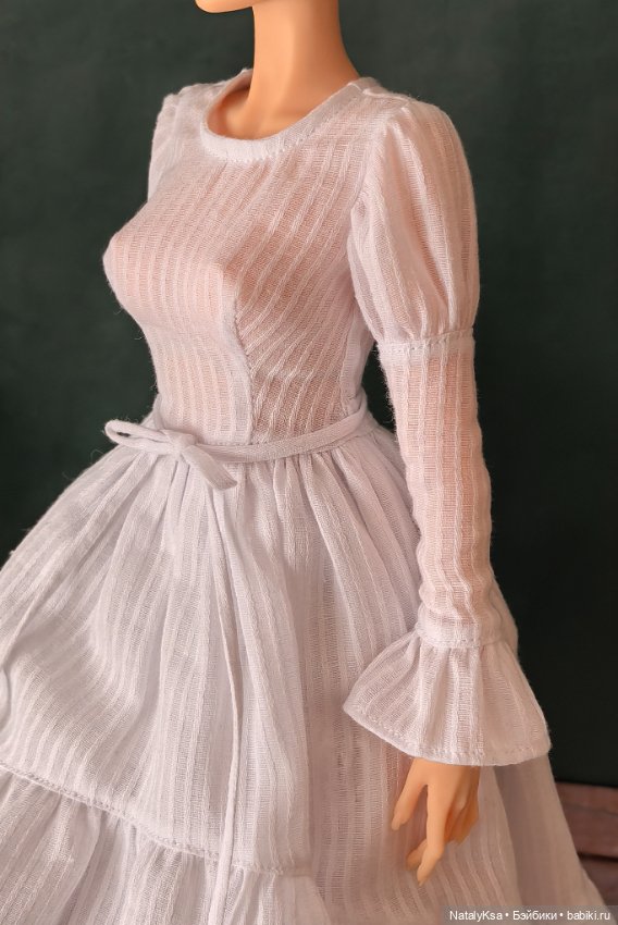 Хлопковое платье для Анны Toka Dolls 35 см (фото 8)