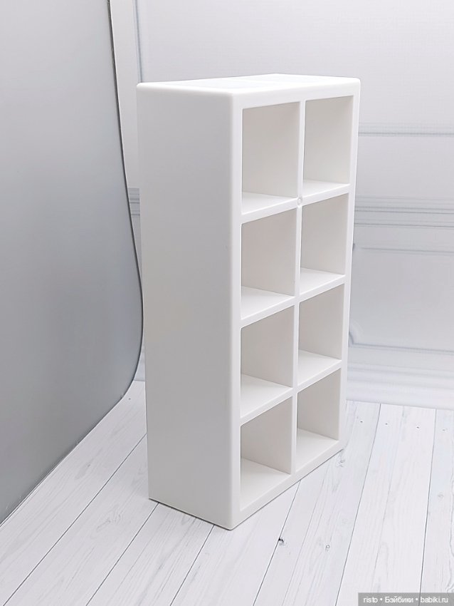 Белый стеллаж Икеа для кукол Ob11 и формата 1/8 (фото 6)
