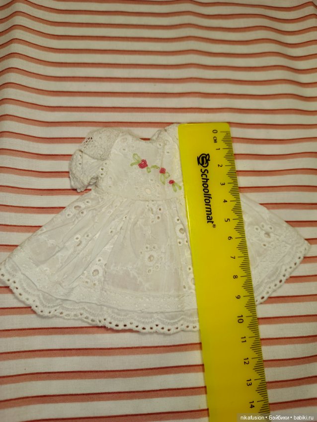 Платье на антикварную или винтажную куклу рост 16-18 см (фото 5)