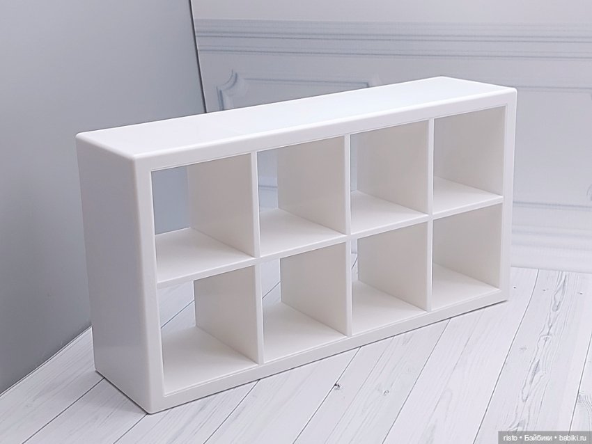 Белый стеллаж Икеа для кукол Ob11 и формата 1/8 (фото 9)