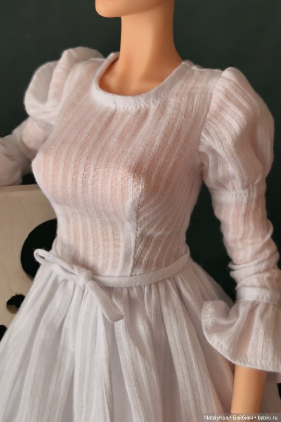 Хлопковое платье для Анны Toka Dolls 35 см (фото 6)