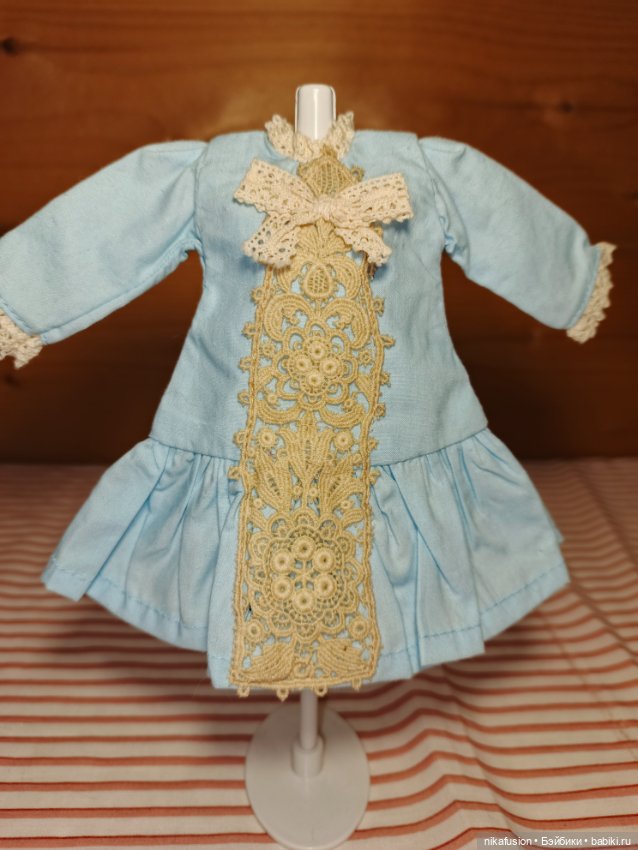 Платье на антикварную или винтажную куклу рост 22-23 см (фото 3)