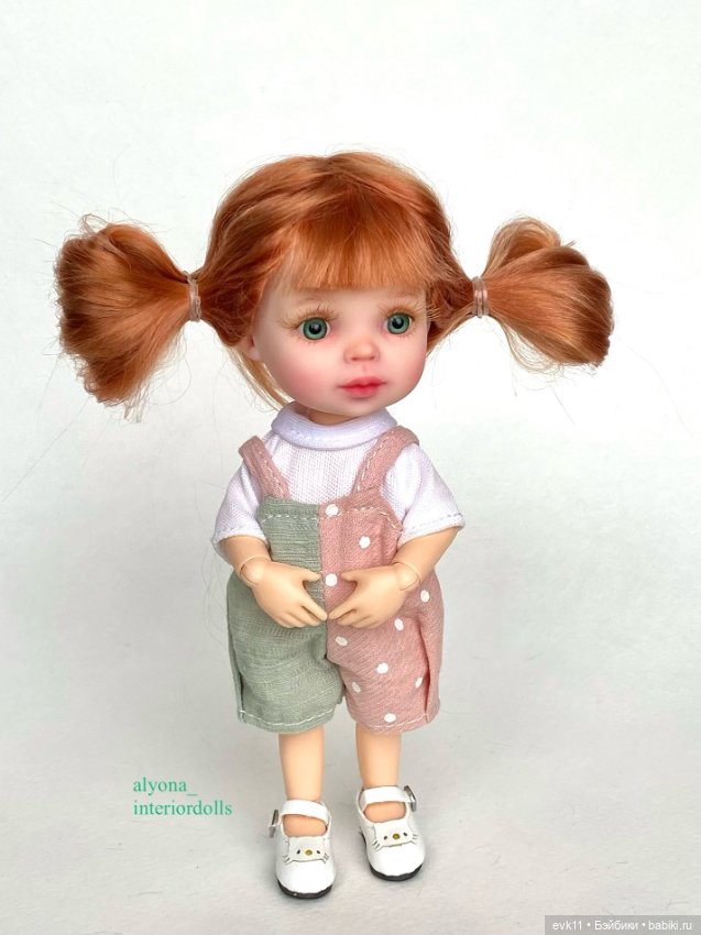 Шарнирная мини-кукла, 15-16 см. ООАК
