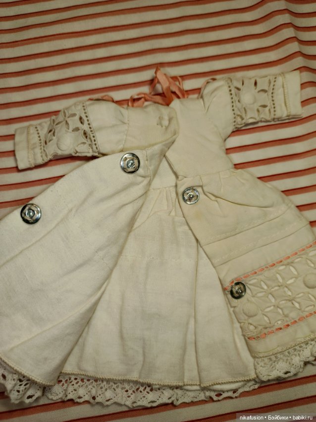 Платье на антикварную или винтажную куклу рост 20-22 см (фото 7)