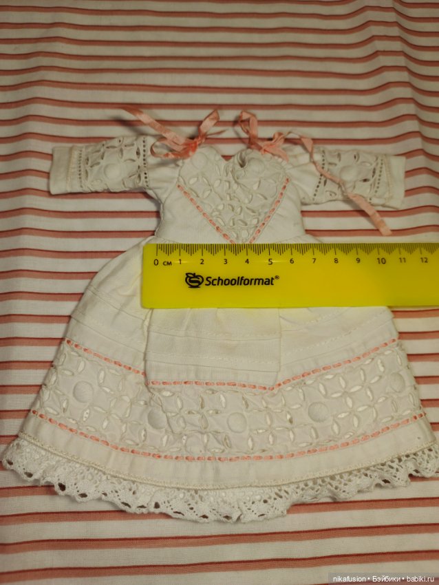 Платье на антикварную или винтажную куклу рост 20-22 см (фото 6)