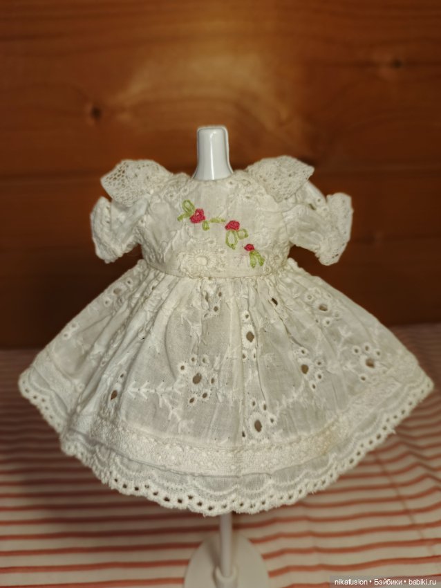 Платье на антикварную или винтажную куклу рост 16-18 см (фото 3)