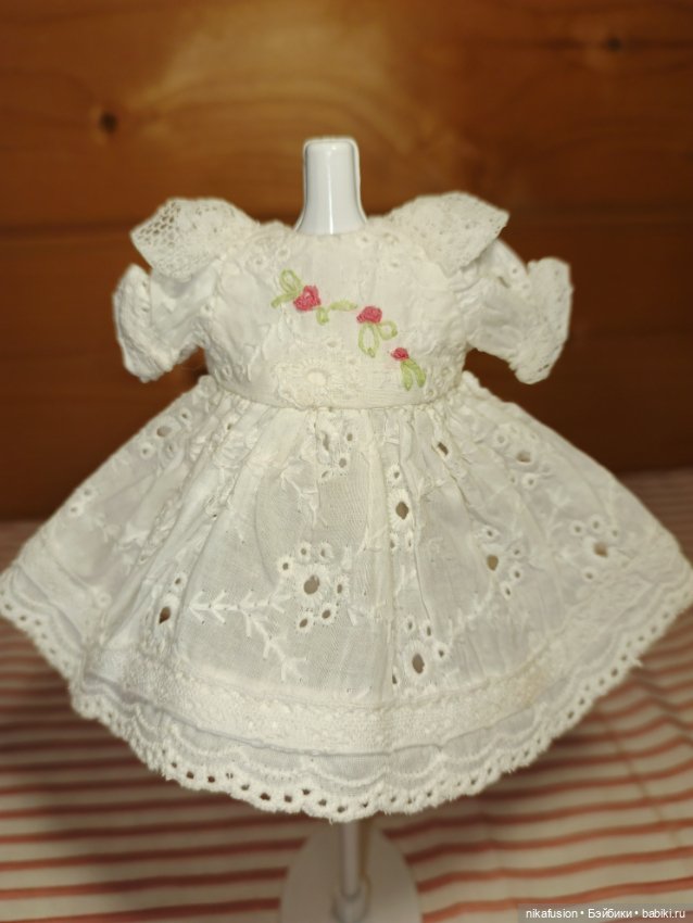 Платье на антикварную или винтажную куклу рост 16-18 см (фото 4)