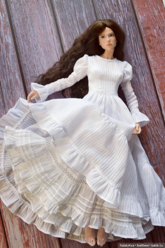 Хлопковое платье для Анны Toka Dolls 35 см (фото 3)