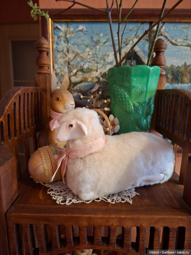 Овечка бонбоньерка в антикварном стиле (фото 2)