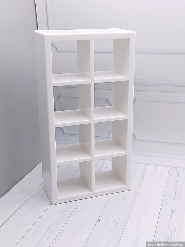 Белый стеллаж Икеа для кукол Ob11 и формата 1/8 (фото 7)