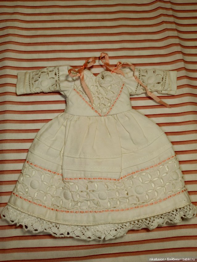 Платье на антикварную или винтажную куклу рост 20-22 см (фото 4)