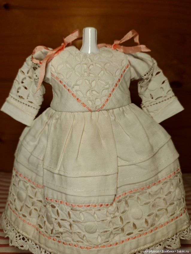 Платье на антикварную или винтажную куклу рост 20-22 см (фото 3)