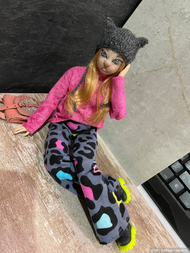 Кошечка — ООАК (кастом куклы) (фото 9)