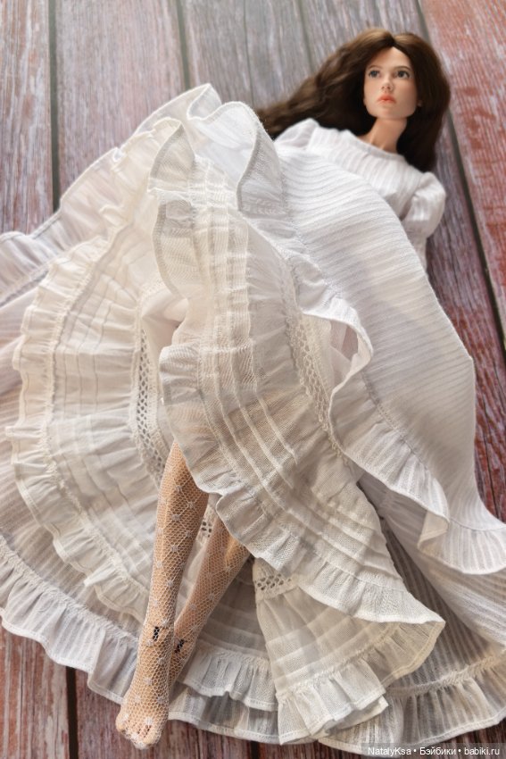 Хлопковое платье для Анны Toka Dolls 35 см (фото 4)