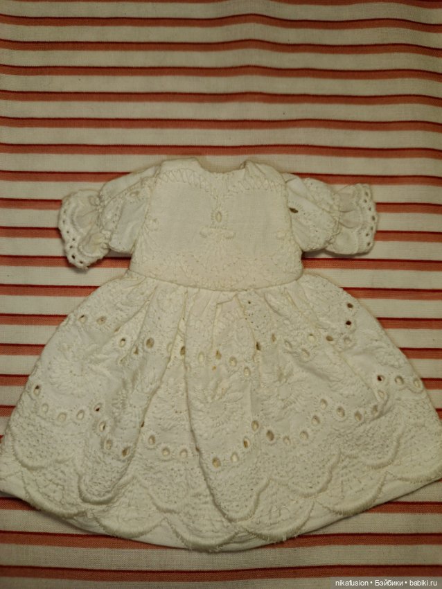 Платье на антикварную или винтажную куклу рост 18 см (фото 4)
