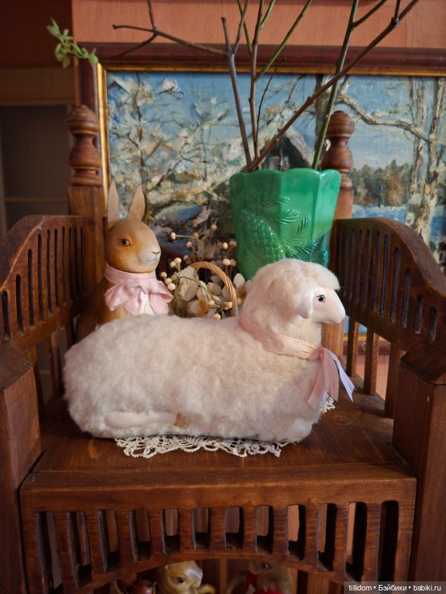Овечка бонбоньерка в антикварном стиле (фото 3)