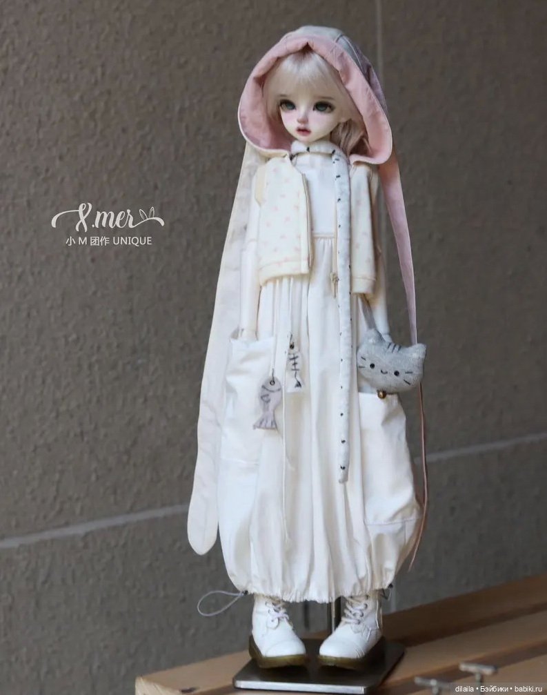 Выкройка PDF для куклы 1/4 BJD в натуральную величину + МК с фотоинструкциями