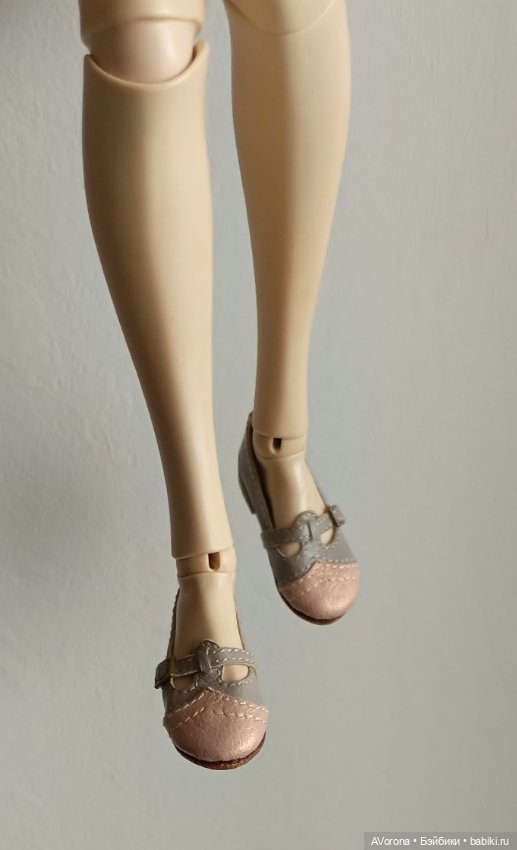 Туфли из натуральной кожи, двухцветные, в пастельных оттенках