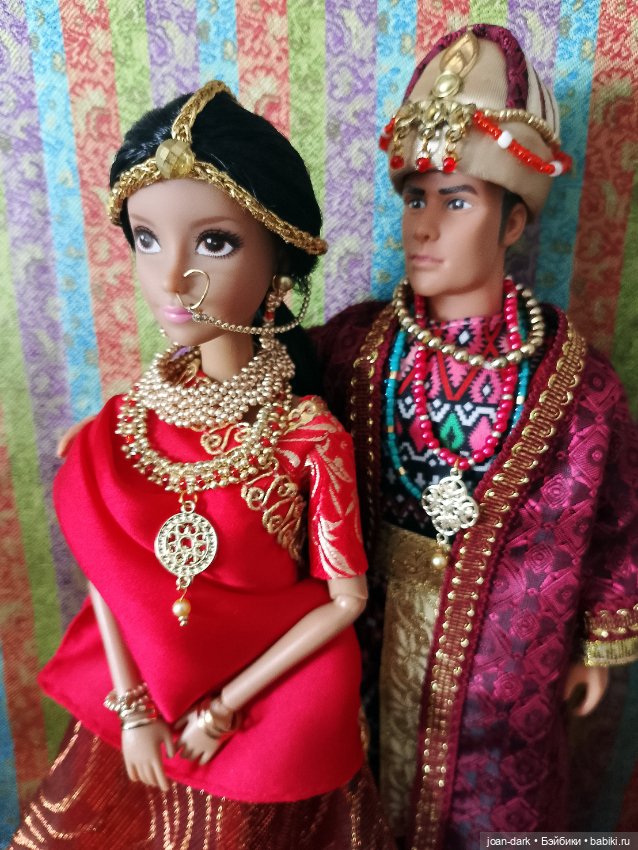 Индийская пара — ООАК (кастом куклы)