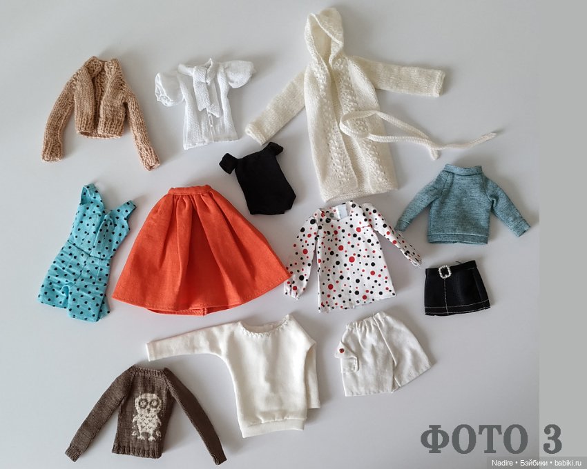 Много разной одежды для кукол 1:6 (Барби, Мизи и др.) (фото 3)