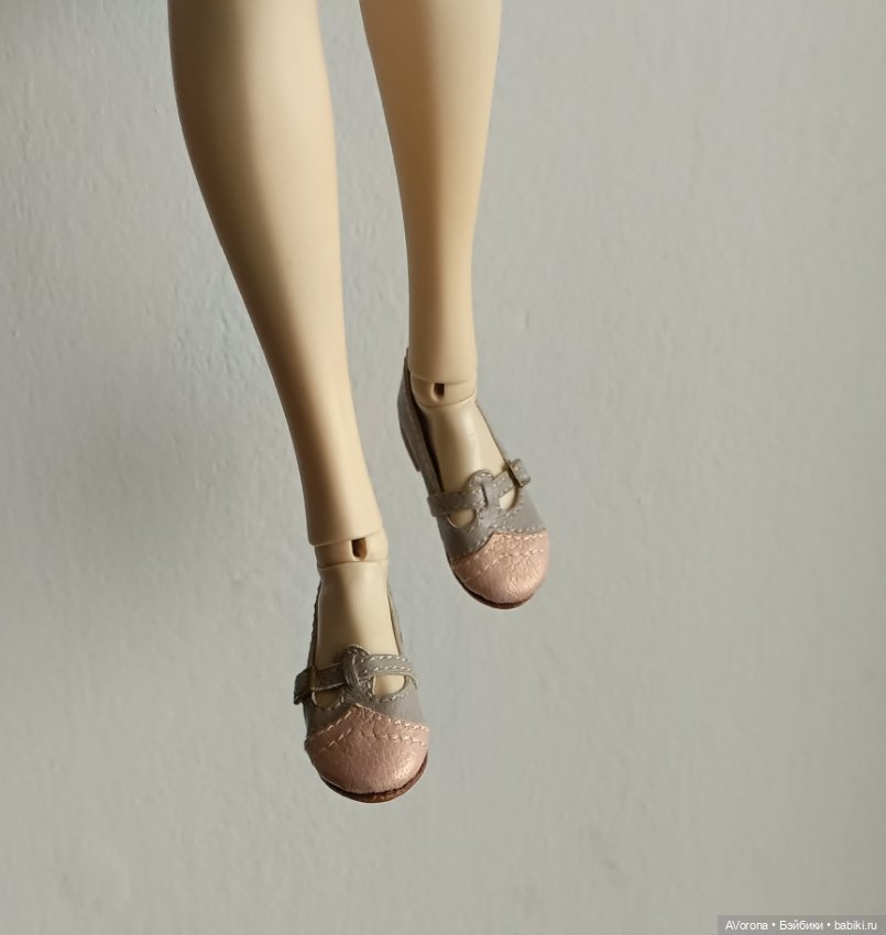 Туфли из натуральной кожи, двухцветные, в пастельных оттенках (фото 3)