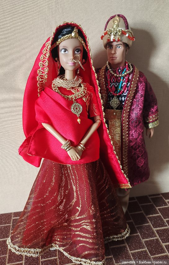 Индийская пара — ООАК (кастом куклы) (фото 4)
