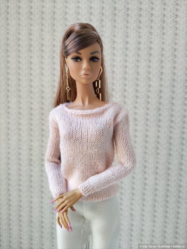 Одежда на Барби Поппи Интегрити кашемировый розовый джемпер (фото 4)