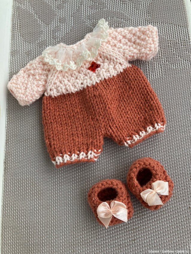 Вязанные песочники для пупсят (фото 8)