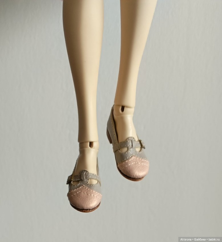Туфли из натуральной кожи, двухцветные, в пастельных оттенках (фото 7)