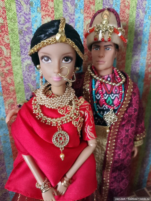 Индийская пара — ООАК (кастом куклы) (фото 5)