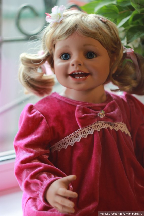 Платье бархатное для куклы 60-75 см (фото 7)