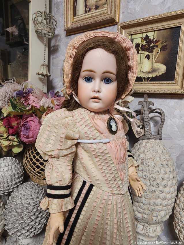Редкая ранняя антикварная кукла Кестнер лонг фейс