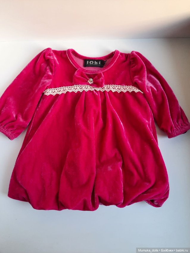 Платье бархатное для куклы 60-75 см (фото 4)