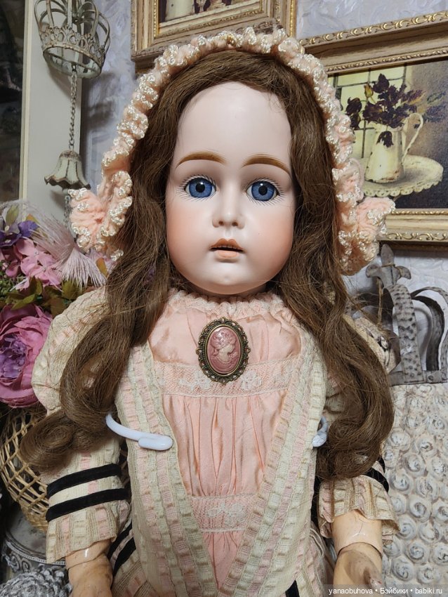 Редкая ранняя антикварная кукла Кестнер лонг фейс
