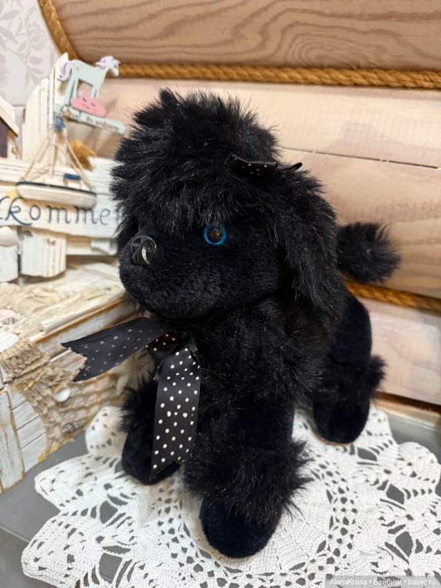 Пудель черный мягкая игрушка