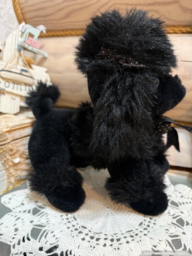 Пудель черный мягкая игрушка (фото 4)