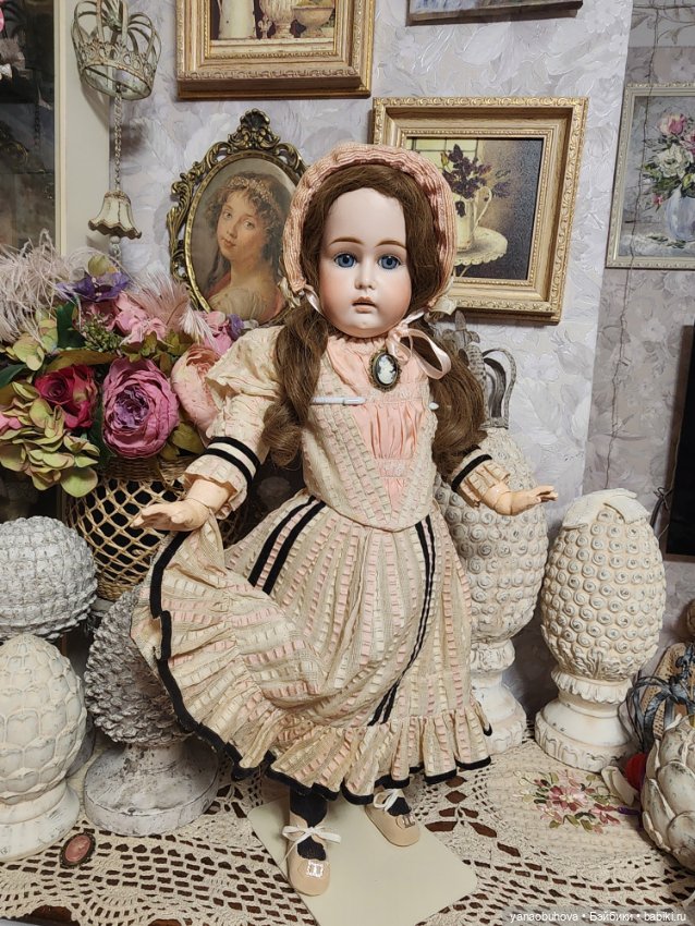 Редкая ранняя антикварная кукла Кестнер лонг фейс