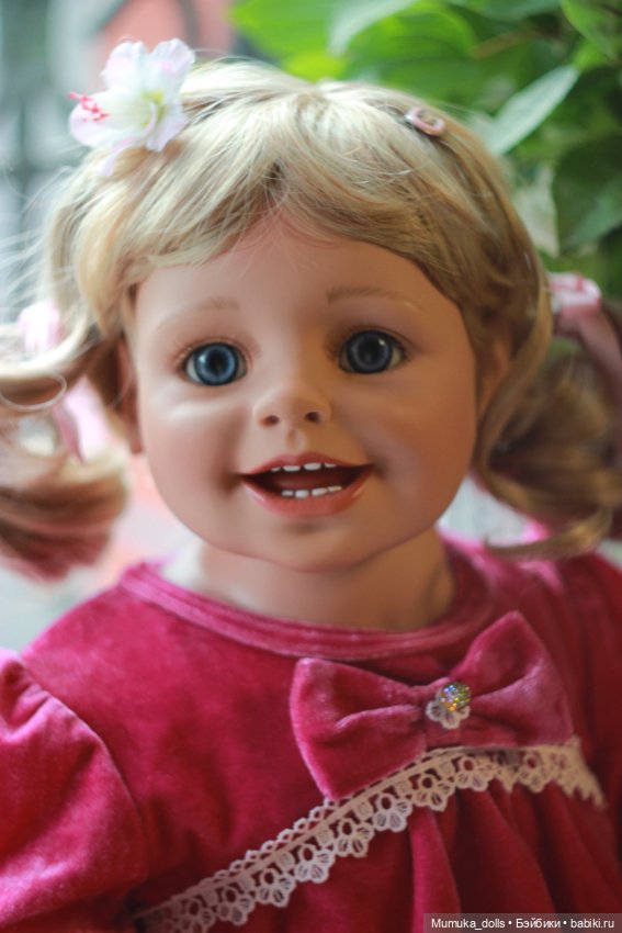 Платье бархатное для куклы 60-75 см (фото 8)