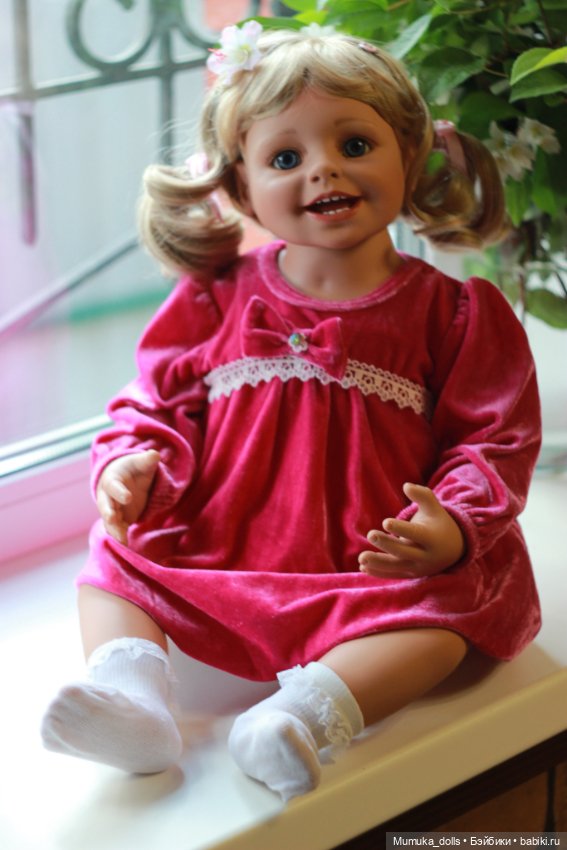 Платье бархатное для куклы 60-75 см (фото 6)