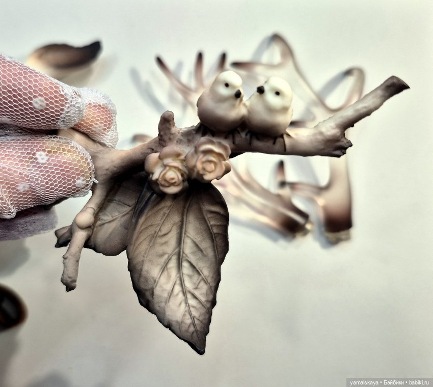 Головной убор в виде головы оленя с рожками для куклы БДЖ Souldoll (фото 5)